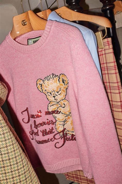 gucci teddy bear sweater|harry styles gucci bear.